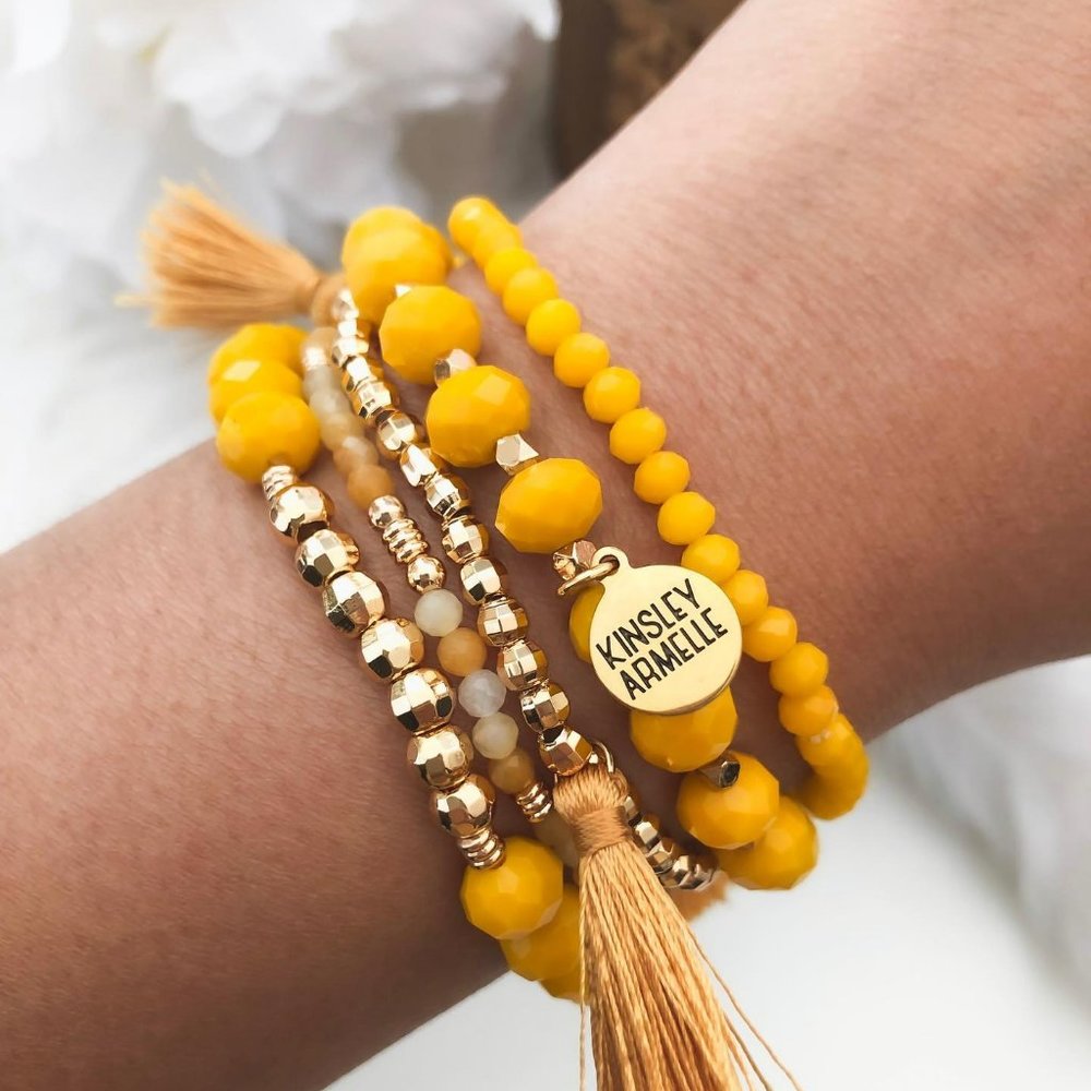Stacked Collection Mustard Bracelet Set